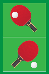 乒乓球 ping pong 矢量