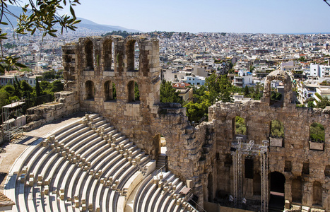 剧场 herodes atticus 雅典