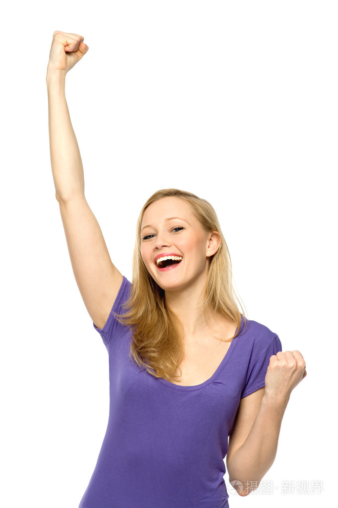 女人握紧拳头照片-正版商用图片1clsmt-摄图新视界