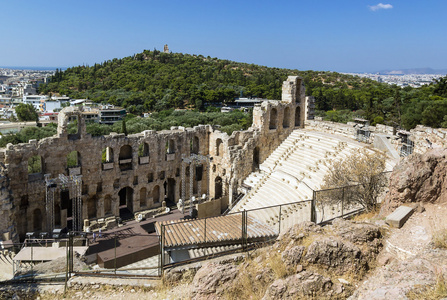 剧场 herodes atticus 雅典