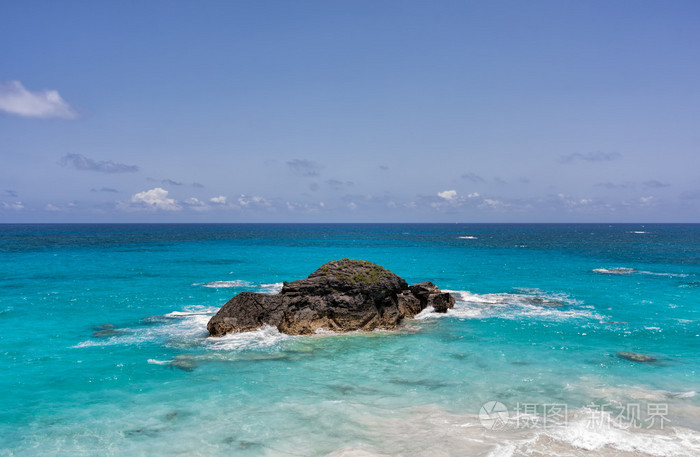 海洋和岩石在百慕大