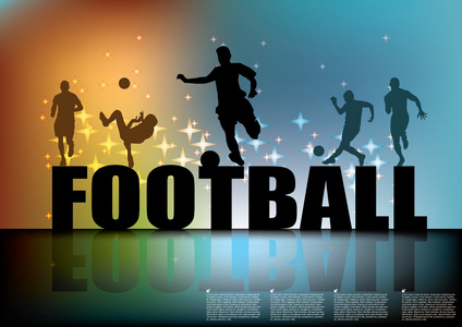 足球标志与足球运动员图片