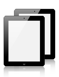 矢量现实计算机平板电脑被隔绝在白色背景上。eps10