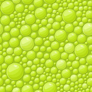 绿色的泡泡无缝背景用闪亮的肥皂滴眼液