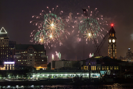 梅西第四 7 月烟花爆竹在纽约城