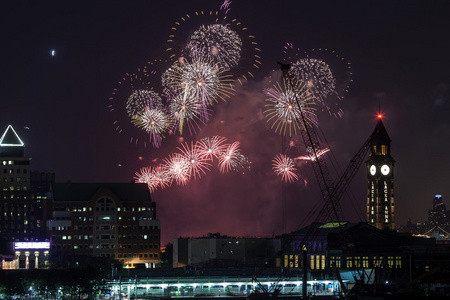 梅西第四 7 月烟花爆竹在纽约城