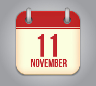 矢量 11 月 11 日日历应用程序图标