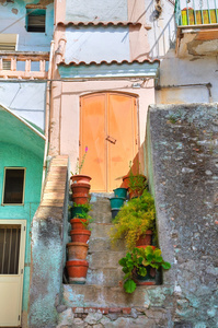 小巷。tursi。巴西利卡塔。意大利