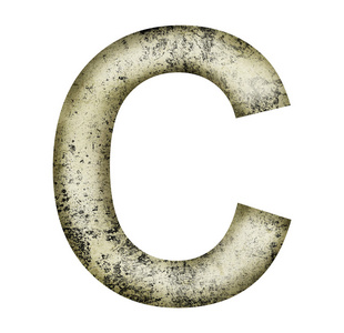 grunge 字母 c