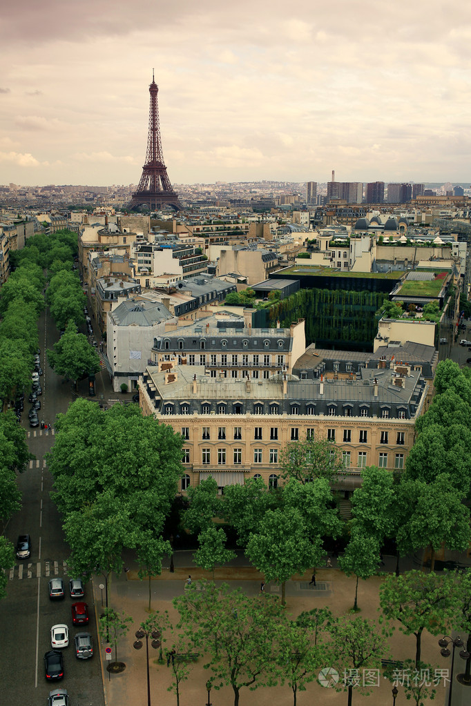 全景艾菲尔铁塔巴黎