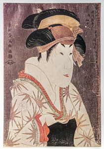 东州斋 sharaku。演员濑川 kikunodje 的肖像