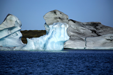 jokulsarlon 环礁湖上的冰山