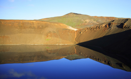 火山湖图片