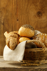 不同类型的面包黑麦面包白面包