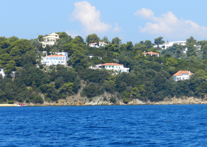 斯基亚索斯在希腊的美丽的小岛