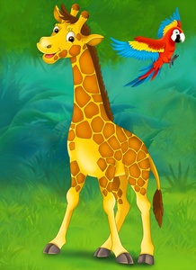 卡通野生动物园-儿童插画照片