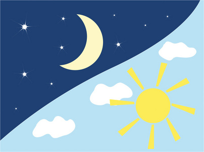 白天和黑夜卡图片