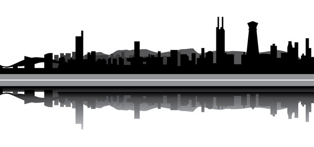 深圳城市建筑剪影深圳的天际线照片