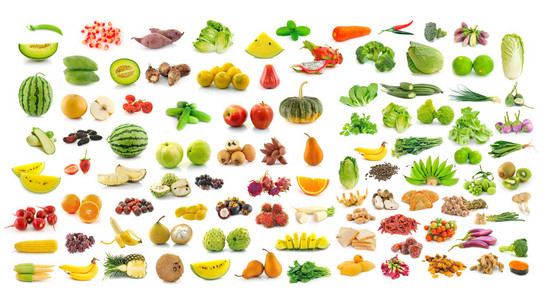 水果和蔬菜的集合