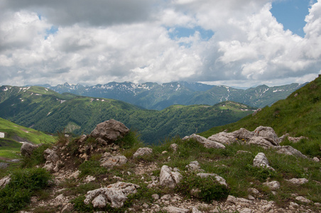 高加索大自然的华丽的山风景保护区