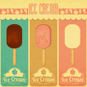冰淇淋复古菜单