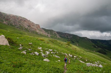 高加索大自然的华丽的山风景保护区