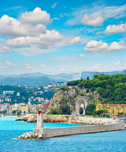 地中海旅游胜地，尼斯市中心，蔚蓝，法国，provenc
