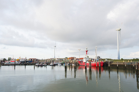 在德国浅滩岛 borkum 港湾