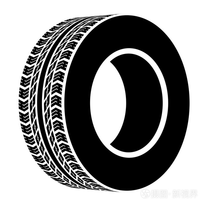 黑地形轮胎符号插画-正版商用图片1cq7a8-摄图新视界