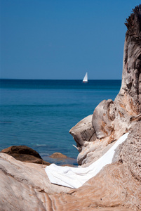 在 chalkidiki 半岛，希腊的美丽海滩