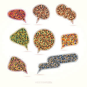 多彩像素聊天气泡