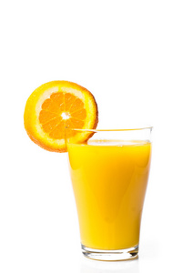 桔汁和水果的眼镜