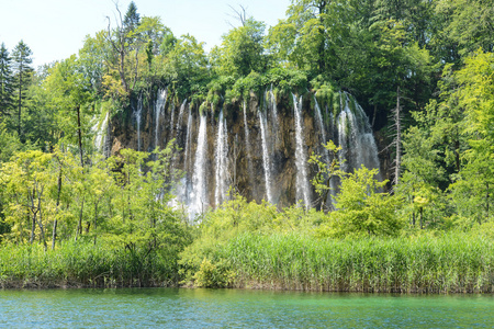 在克罗地亚十六湖国家公园中的瀑布