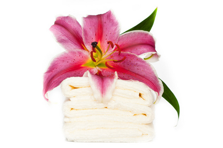 花和毛巾