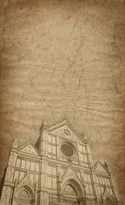 佛罗伦萨视图在纸上