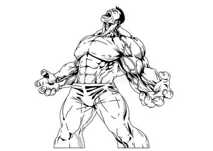 肌肉发达的躯干照片