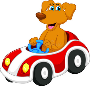 驾驶员和一狗乘采用指已提到的人c一r和一帐篷向车窗外露出头的狗狗在