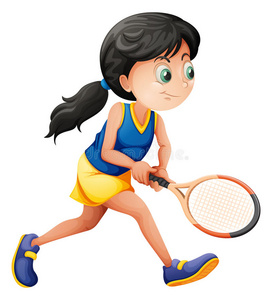 打网球卡通图片