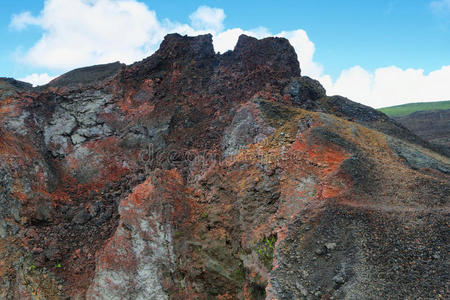 火山景观，内格拉山脉，加拉帕戈斯。