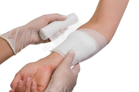 脚伤口包扎图片