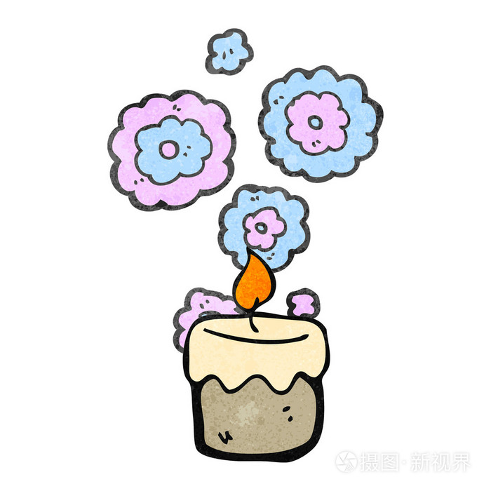 复古卡通带香味的蜡烛