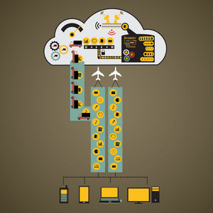 云计算概念设计信息图形