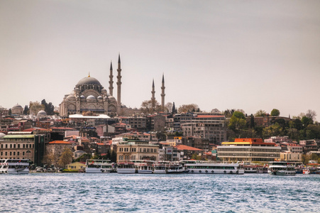 苏莱曼清真寺伊斯坦布尔城市风光