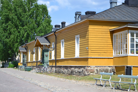 在拉彭兰塔，芬兰的老建筑