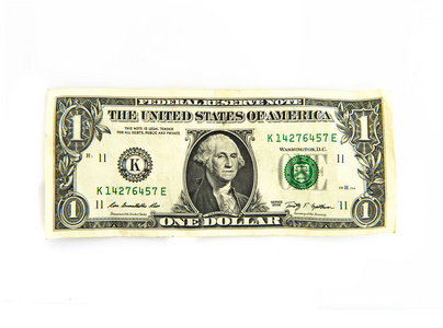 dolar 孤立在白色背景