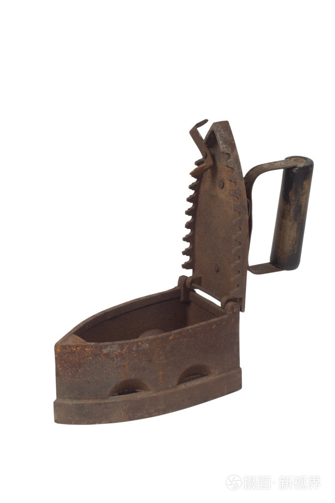 在白色背景上的铁