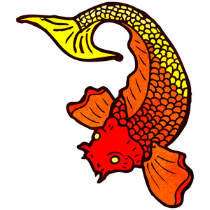 复古卡通日本鱼