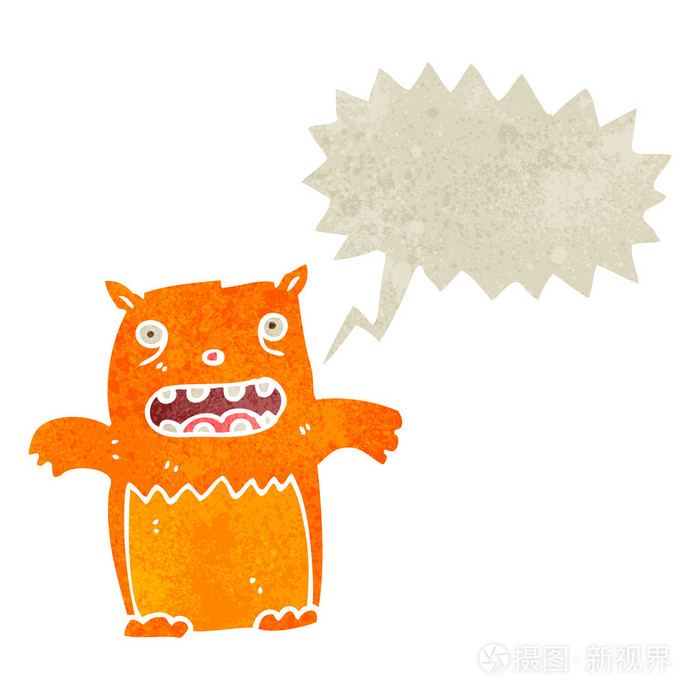 复古卡通尖锐刺耳猫