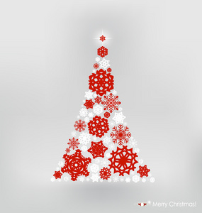 与矢量插画的圣诞树，圣诞背景