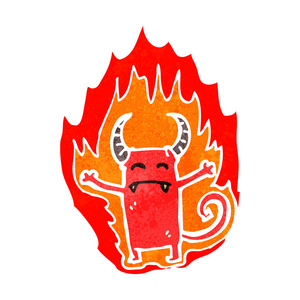 卡通小恶魔图片卡通涂鸦恶魔与沥青叉图片卡通涂鸦恶魔与沥青叉图片